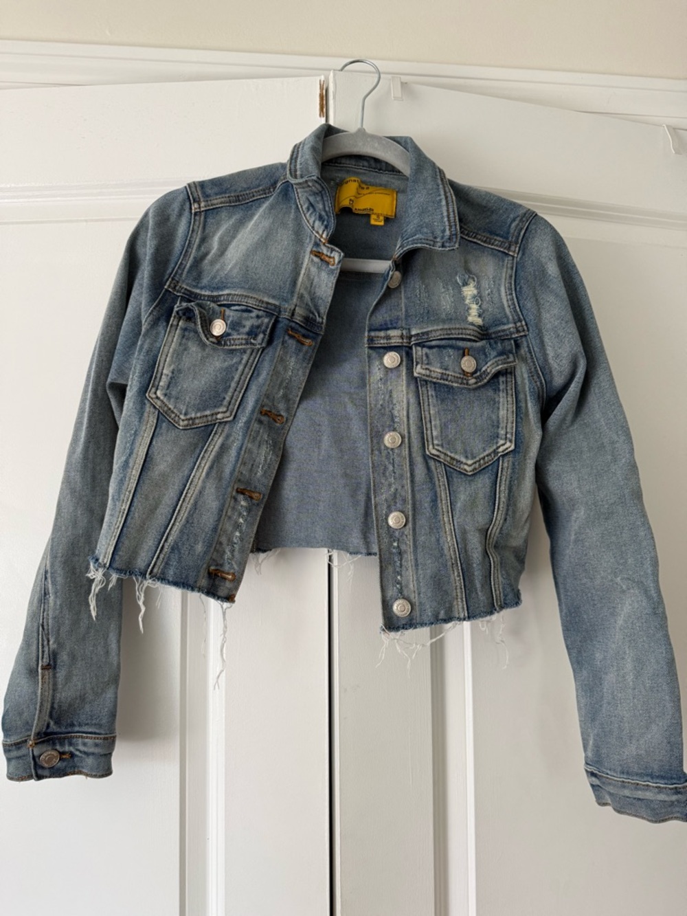 S8 Los Angeles Distressed Cropped Denim Jacket